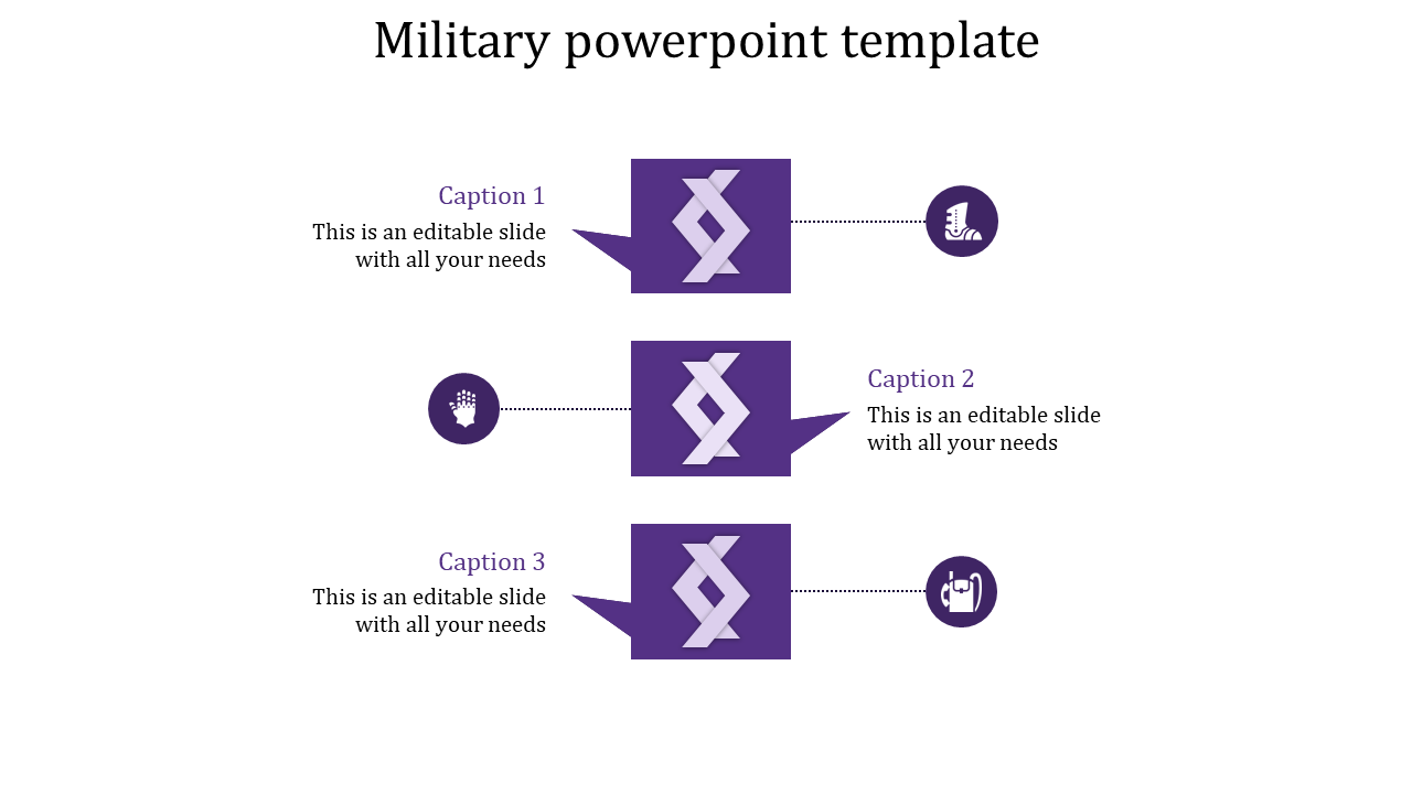 Splendid Military PowerPoint template presentation